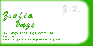 zsofia ungi business card